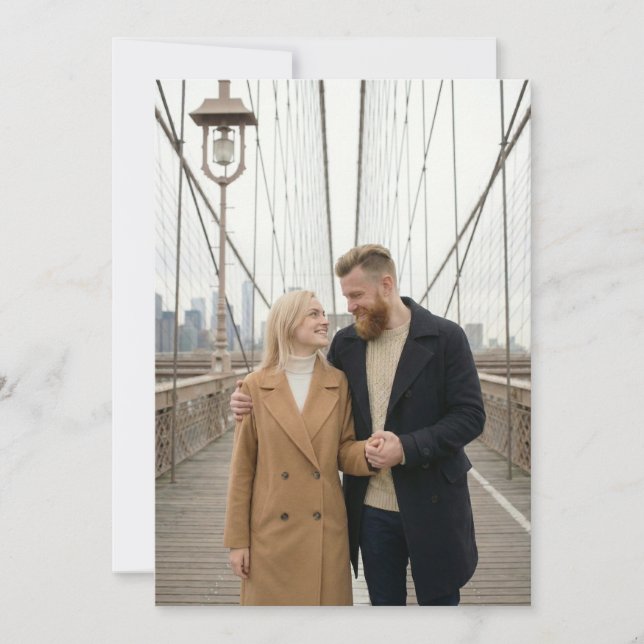 Intimate Beige Urban Photo Invitation (Front)