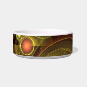 Intimate Connection Abstract Art Cat Bowl