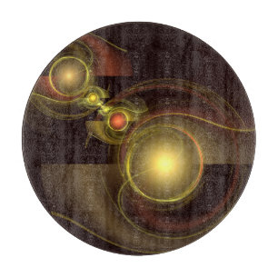 Intimate Connection Abstract Art Circle Cutting Board