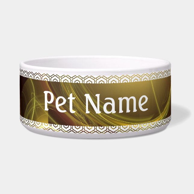 Intimate Connection Abstract Art Dog Bowl (Front)