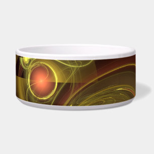 Intimate Connection Abstract Art Dog Bowl