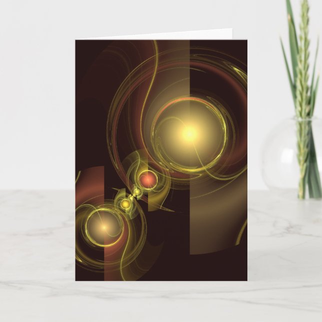 Intimate Connection Abstract Art Greeting Card (Front)