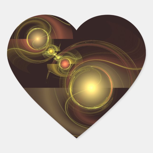 Intimate Connection Abstract Art Heart Sticker (Front)