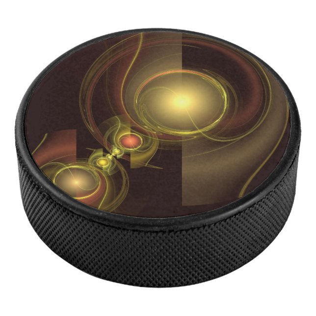 Intimate Connection Abstract Art Hockey Puck (3/4)