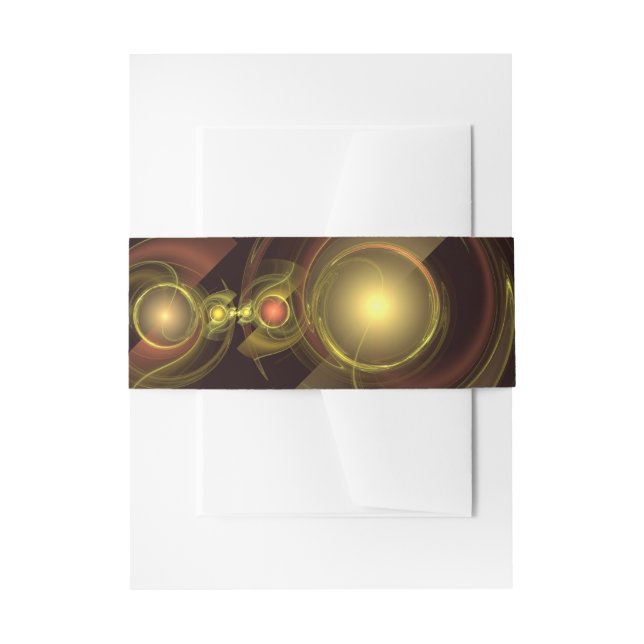 Intimate Connection Abstract Art Invitation Belly Band (Front Example)