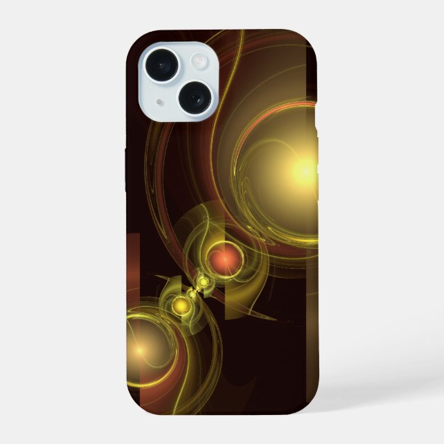 Intimate Connection Abstract Art iPhone 15 Case (Back)