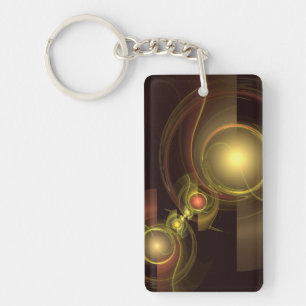 Intimate Connection Abstract Art Keychain