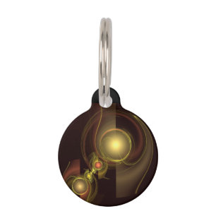 Intimate Connection Abstract Art Round Pet Tag