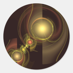 Intimate Connection Abstract Art Round Sticker