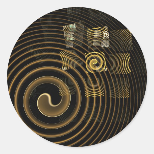 Intimate Connection Abstract Art Round Sticker (Front)
