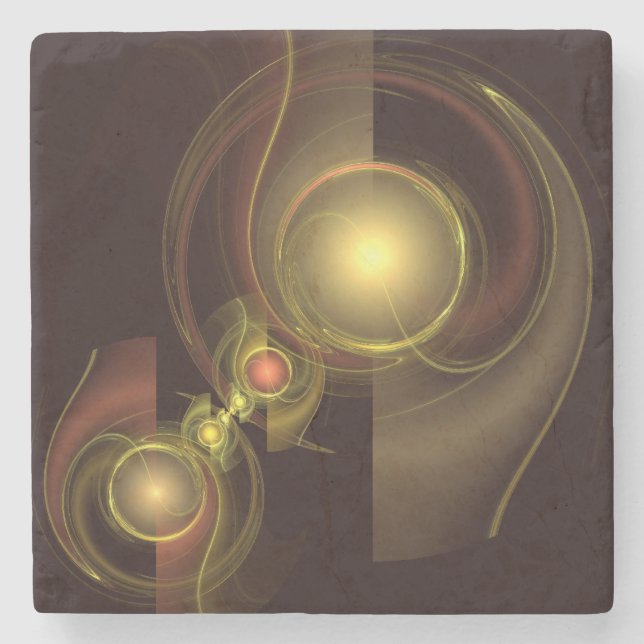 Intimate Connection Abstract Art Stone Coaster (Front)