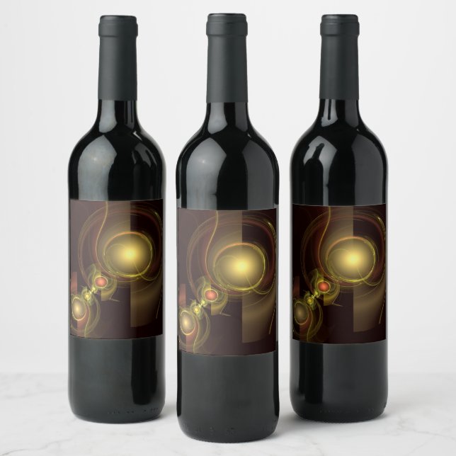 Intimate Connection Abstract Art Wine Label (Bottles)