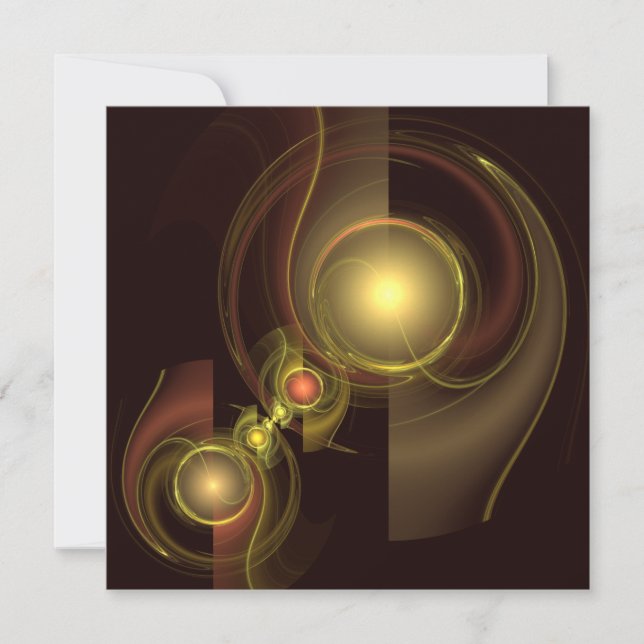 Intimate Connection Golden Energy Abstract Art (Front)
