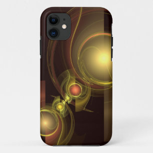 Intimate Connection Golden Energy Abstract Art iPhone 11 Case