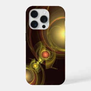 Intimate Connection Golden Energy Abstract Art iPhone 15 Pro Case
