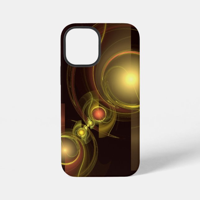 Intimate Connection Golden Energy Abstract Art iPhone Case (Back)
