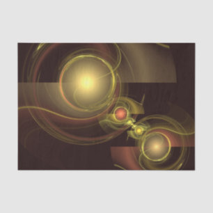 Intimate Connection Golden Energy Abstract Art Tissue Paper