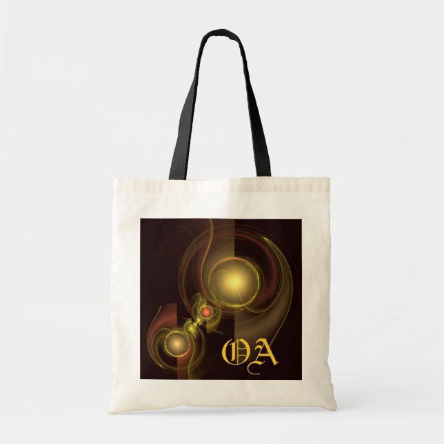 Intimate Connection Golden Energy Abstract Art Tote Bag (Front)