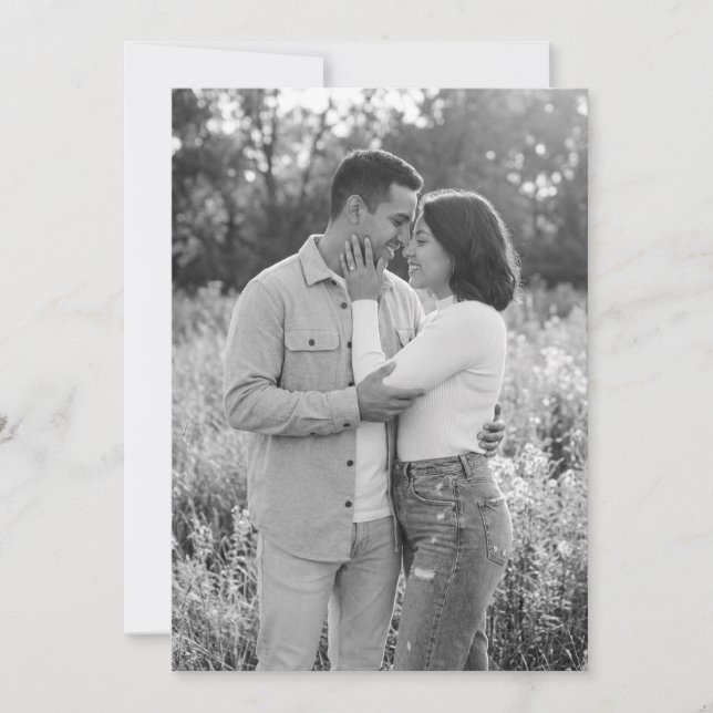 Intimate Grey Realistic Photo Invitation (Front)