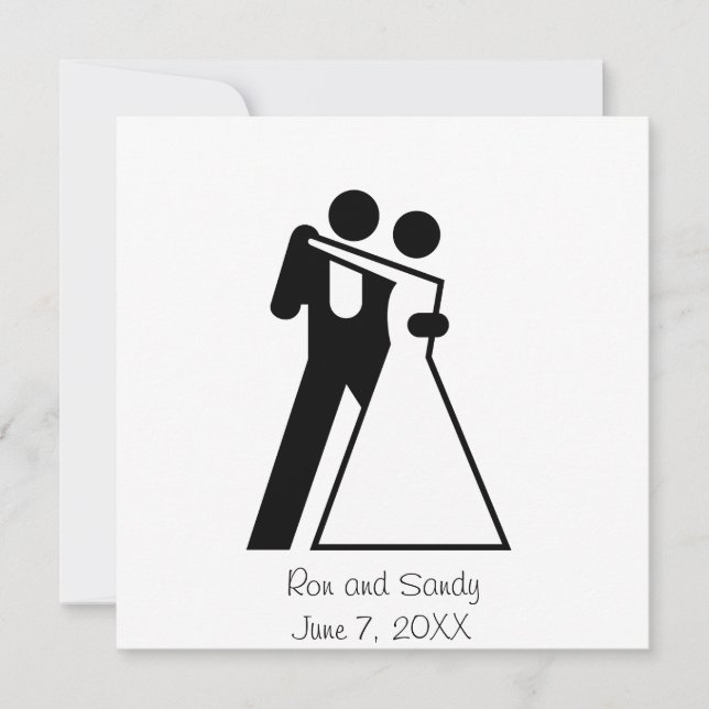Int'l Sign for Bride & Groom Invitation (Front)