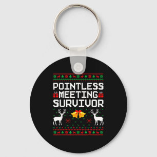 Intless Meeting Survivor Ugly Christmas Sweater Of Keychain