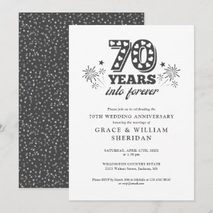 Into Forever 70th Wedding Anniversary Invitation