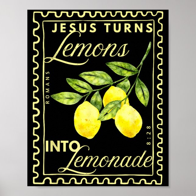 Into Retro Jesus Turns Lemons Lemonade Poster (Front)
