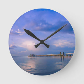 Into the Blue Round Clock