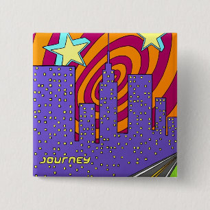 "Into the City" 2 Inch Square Button
