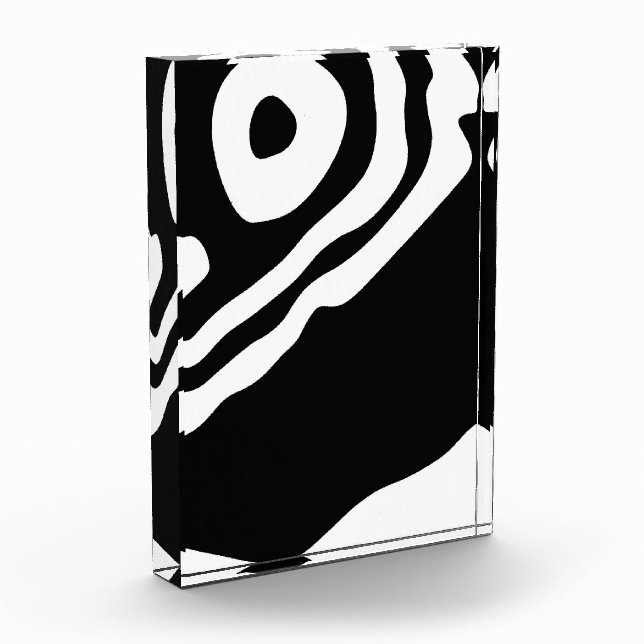 Into the Deep: Abstract Black & White Photo Block (Left)