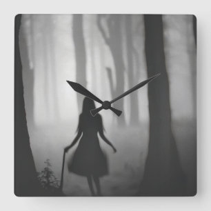 Into the Deep Woods Square Wall Clock