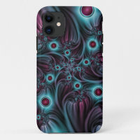 Into the Depth Blue Pink Abstract Fractal Art