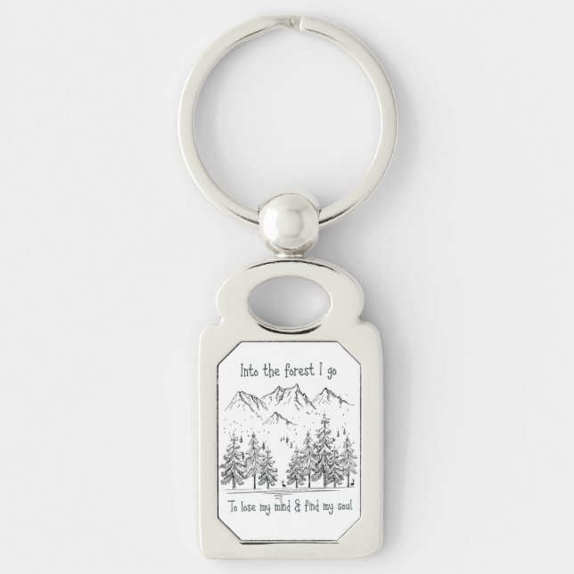 Into the Forest I go to Lose my Mind, Find my Soul Keychain (Front)
