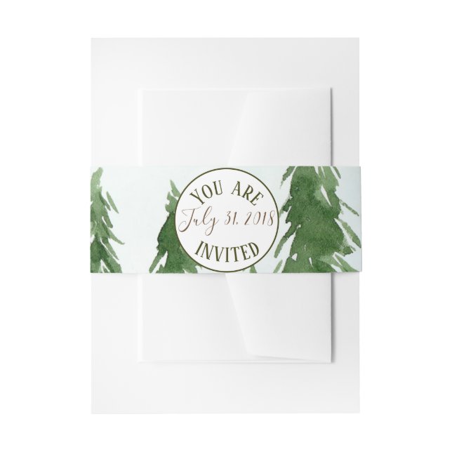Into The Forest Invitation Belly Bands Invitation Belly Band (Front Example)