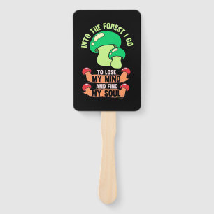 Into The Forest Mushroom Hunter Go Hand Fan