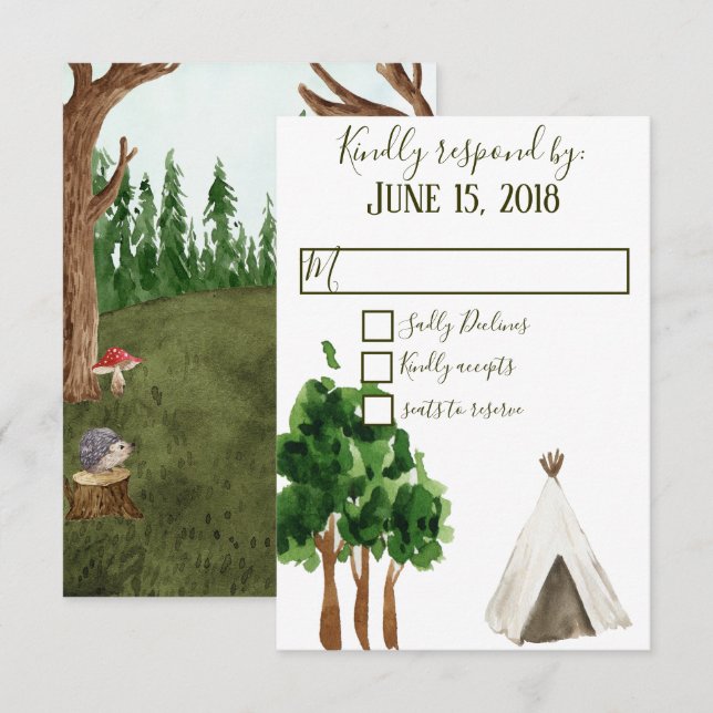 Into The Forest RSVP Cards (Front/Back)