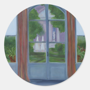 "Into the Garden" Classic Round Sticker