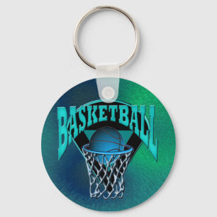 Into The Hoop Basketball and Backboard Keychain