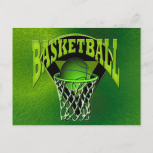 Into The Hoop Basketball and Backboard Postcard