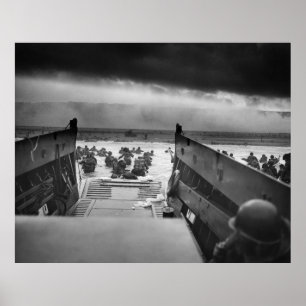 Into The Jaws Of Death LCVP World War II Omaha Poster