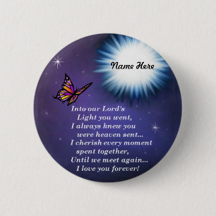Into The Light Butterfly 2 Inch Round Button