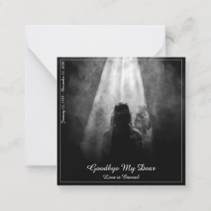 Into the Light - Goodbye My Dear Memorial Card