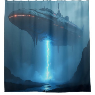 Into The Void – Deep Space Abstract Shower Curtain