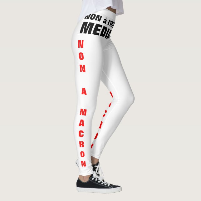 INTOXICATION médiatique - Non à Macron - Elections Leggings (Right)