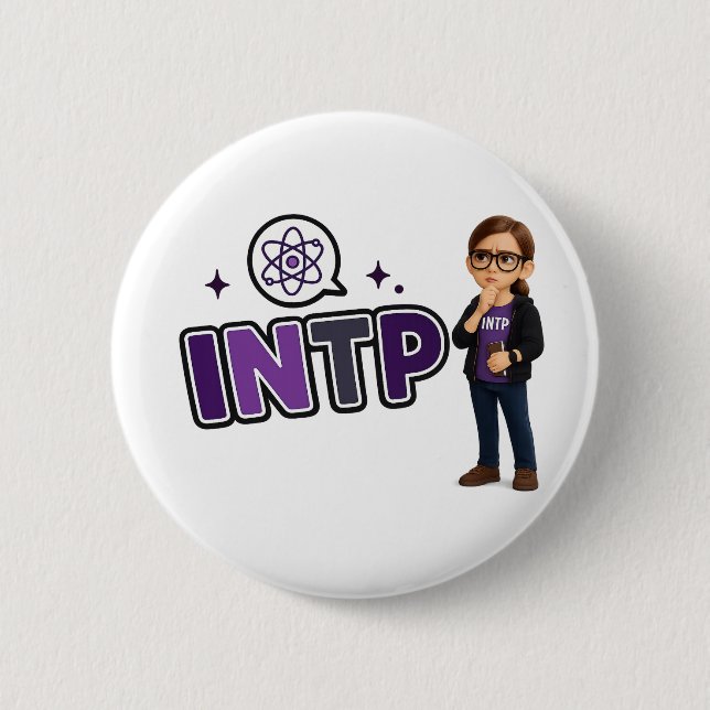 INTP — The Investigative Mind 2 Inch Round Button (Front)