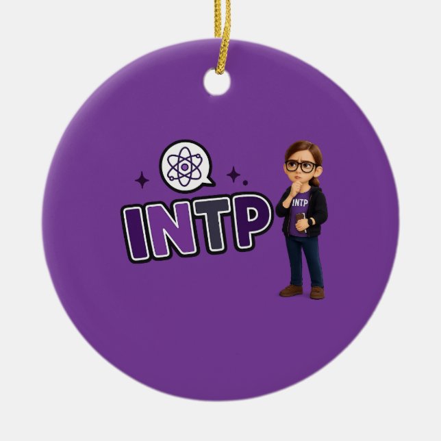INTP — The Investigative Mind Ceramic Ornament (Front)