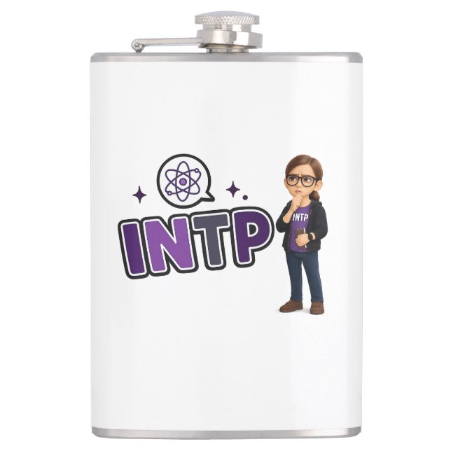 INTP — The Investigative Mind Hip Flask (Front)