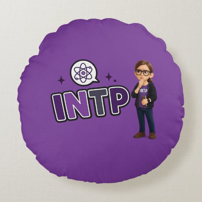 INTP — The Investigative Mind Round Pillow (Front)