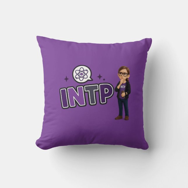 INTP — The Investigative Mind Throw Pillow (Front)