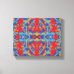 Intracellular Crime Scene Blue Mirrored Abstract Canvas Print